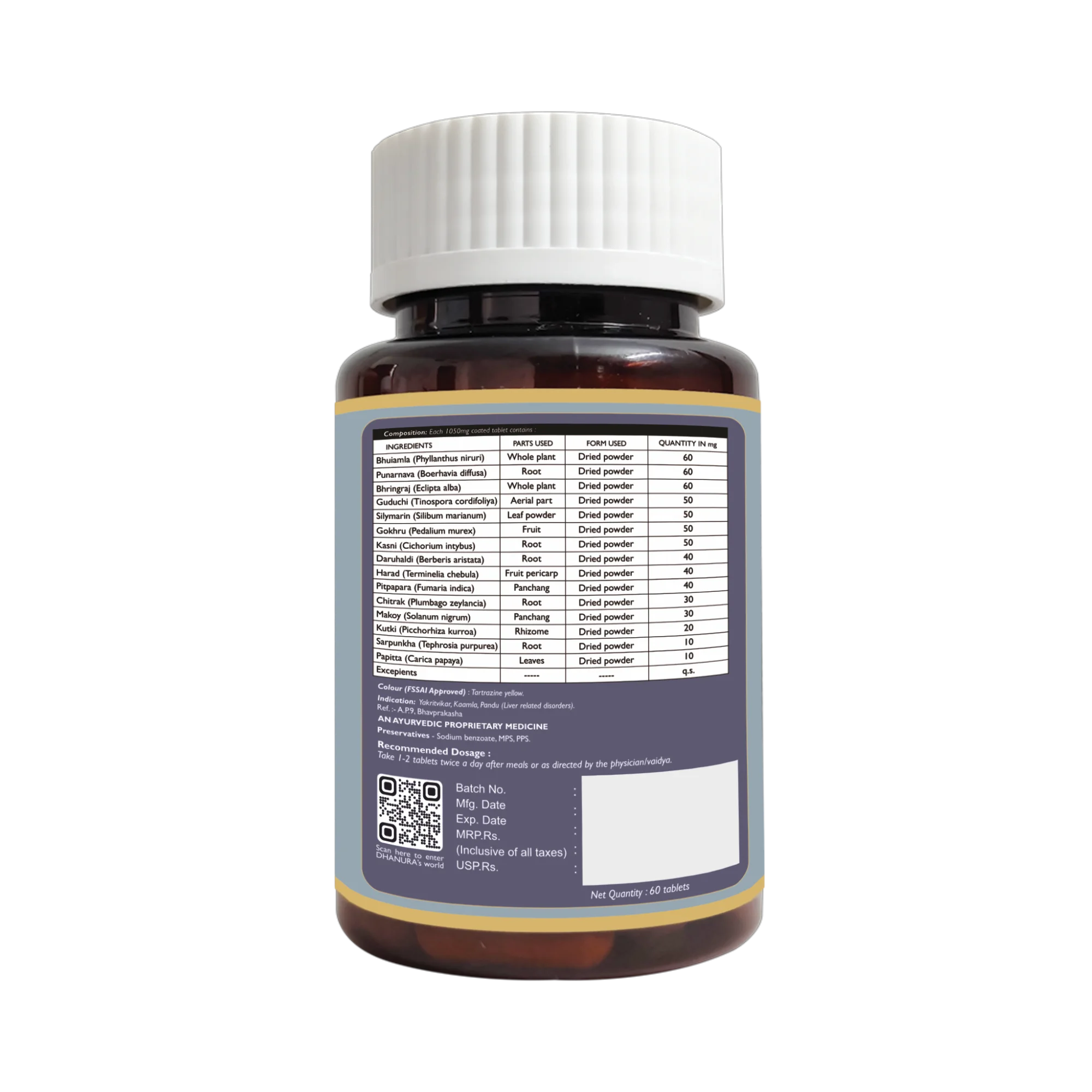 YAKRIT AMRIT VATI 60 TABS : Liver Detox+